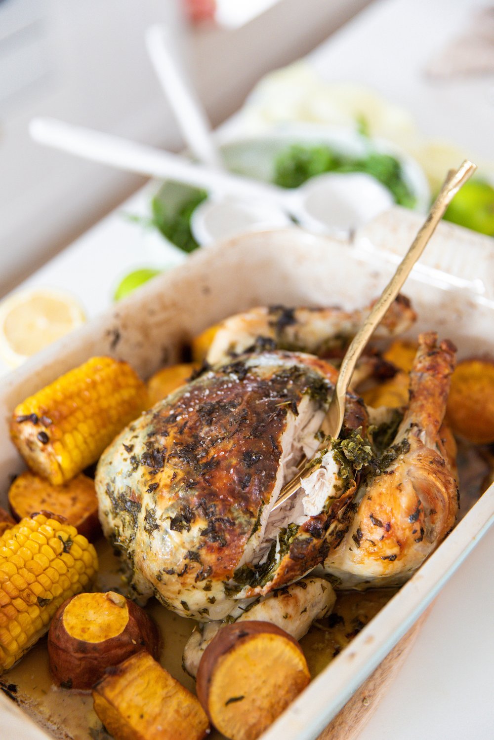 Lemon & Herb Whole Baked Chicken