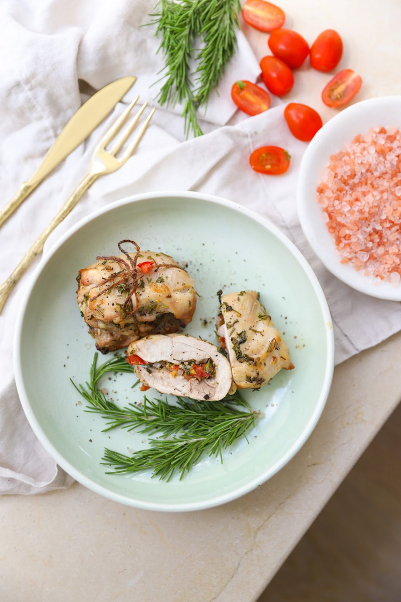 Bruschetta-Stuffed Chicken Thighs
